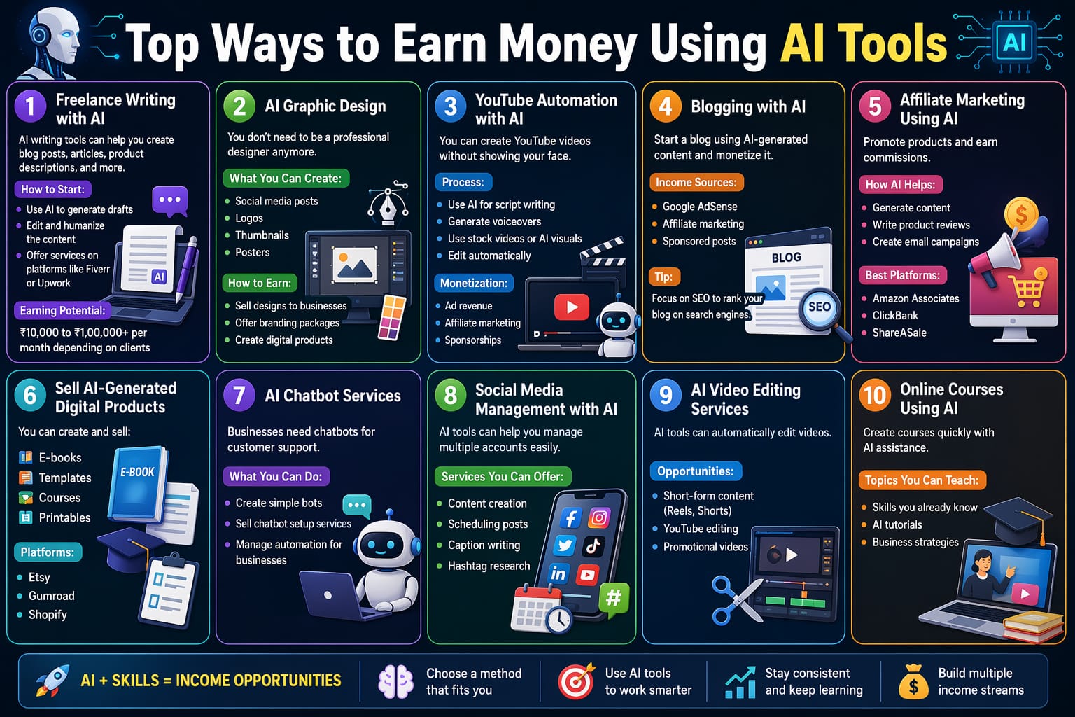 How to Earn Money Using AI Tools